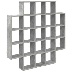 vidaXL Scaffale da parete Grigio Cemento 100 x 13 x 100 cm