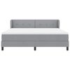vidaXL Letto a molle con materasso Grigio chiaro 180 x 200 cm Tessuto