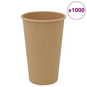 vidaXL Bicchieri da Caff&egrave; in Carta 1000 pz 16oz 400ml Marrone