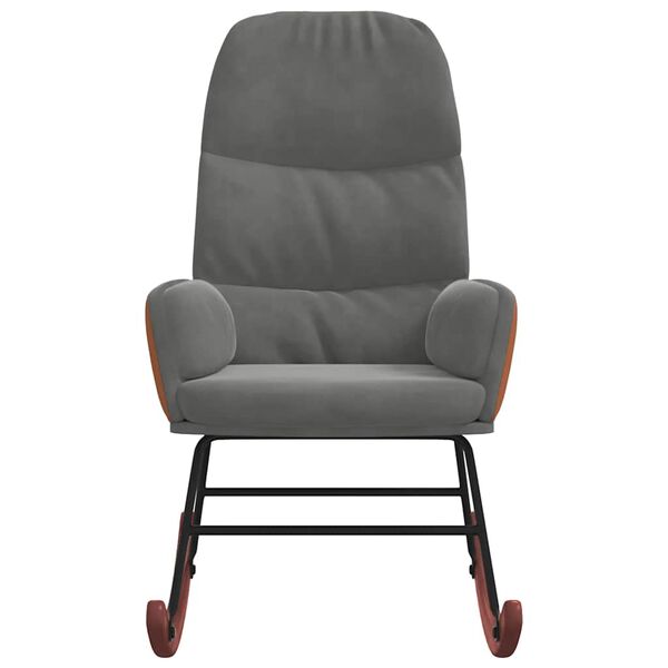 vidaXL Sedia da Pranzo Grigio Scuro in Velluto