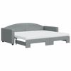 vidaXL Divano Letto Estraibile Materassi Grigio Chiaro 90x200 Tessuto