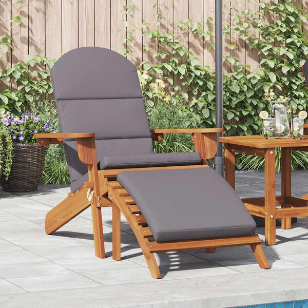 vidaXL Sedia Adirondack Giardino con Poggiapiedi Legno Massello Acacia