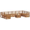 vidaXL Set divani Naturale Legno di Acacia Massello