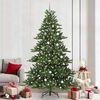 vidaXL Albero di Natale Artificiale con Rami Pieghevoli Verde 240 cm