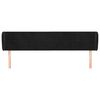 vidaXL Testiera ad Orecchio Nera 163x23x78/88 cm in Velluto