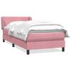 vidaXL Giroletto a Molle con Materasso Rosa 100x220 cm in Velluto