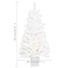 vidaXL Albero di Natale Preilluminato con Palline Bianco 90 cm