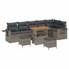 vidaXL Set Divano da Giardino 9 pcs Grigio polyrattan