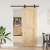 vidaXL Porta Scorrevole con Set Hardware 85x210 cm Legno Massello Pino