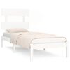 vidaXL Giroletto Bianco in Legno Massello 90x190 cm Single