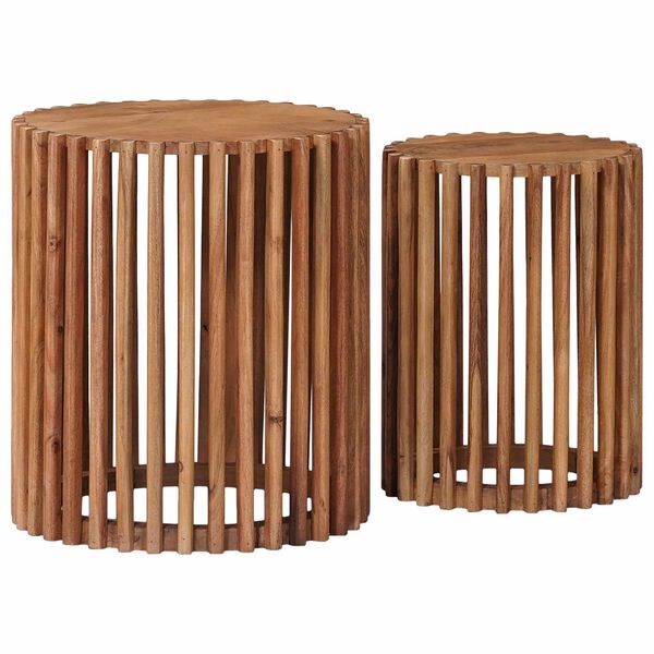 vidaXL Set tavolini con archiviazione Marrone 40 x 40 x 45 cm