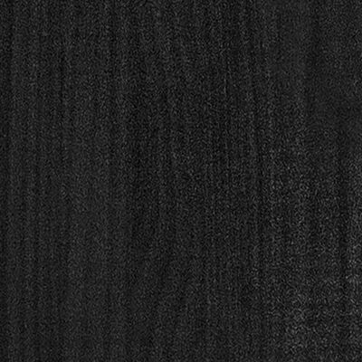 vidaXL Fioriera da Giardino Nera 200x50x50 cm Legno Massello di Pino