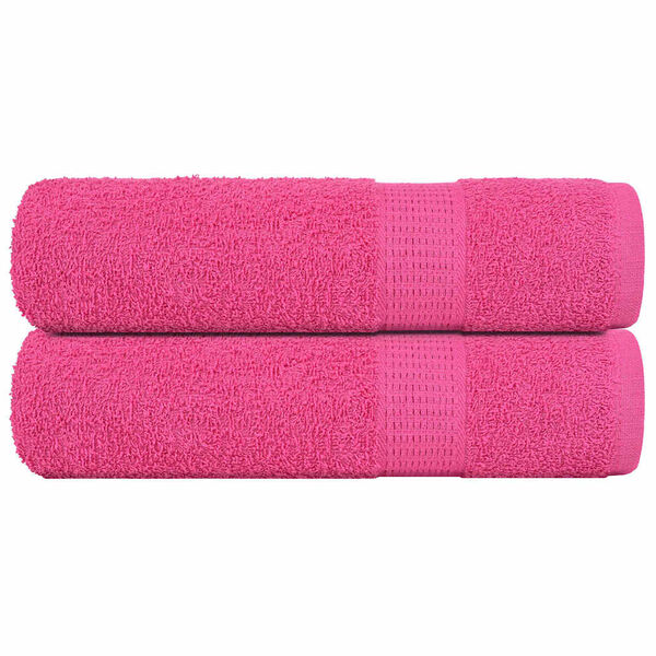 vidaXL Asciugamani da Doccia FROGN 2 pz Rosa 70x140 cm 360 g/m&sup2;