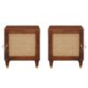 vidaXL Armadio da Notte 2 pcs Marrone 40 x 33,5 x 46 cm