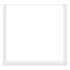 vidaXL Gambe per tavolo da pranzo a forma di U 3 pz bianche 80x(72-73) cm in acciaio