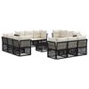 vidaXL Set Divano da Giardino 13 pz 12-Posti Nero polyrattan