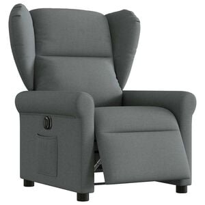 vidaXL Poltrona Elettrica Reclinabile Grigio Scuro in Tessuto