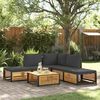 vidaXL Set Divano da Giardino 6 pz con Cuscini in Massello di Acacia