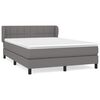 vidaXL Giroletto a Molle con Materasso Grigio Scuro 140x190 cm Tessuto