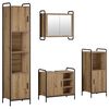vidaXL Set di Armadi da Bagno 4 pz Rovere Artigianale 40 x 36 x 181 cm