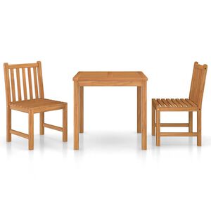 vidaXL Set da pranzo da giardino 3 pz 80x80 cm Legno Massello di Teak