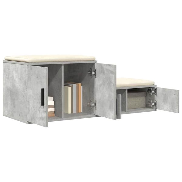vidaXL Armadio Grigio cemento 103 x 41 x 40 cm Legno multistrato