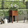 vidaXL Fioriera da giardino 45x45x88 cm in acciaio corten