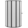 vidaXL Parete doccia Nero 168 x 140 cm Alluminio