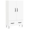 vidaXL Credenza Bianca 69,5x31x115 cm in Legno Multistrato