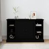 vidaXL Credenza Nera 100x35,5x60 cm in Legno Multistrato