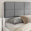 vidaXL Letto con Testiera Rivestita Grigio chiaro 180 x 200 cm