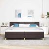 vidaXL Letto box spring con materasso Marrone scuro 200 x 200 cm