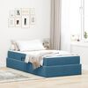 vidaXL Letto con contenitore e materasso Blu Scuro 100 x 200 cm