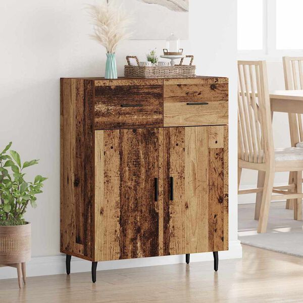 vidaXL Credenza Legno vecchio 69,5 x 34 x 90 cm Legno multistrato