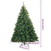 vidaXL Albero di Natale artificiale con 300 LED Verde 180 cm PE e PVC