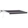 vidaXL Tenda retrattile manuale con LED Antracite e Bianco 2,5 x 2 m