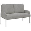 vidaXL Divani con cuscino 110cm Grigio chiaro Legno compensato