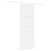 vidaXL Porta scorrevole Bianco 78 x 211 cm Pino massello