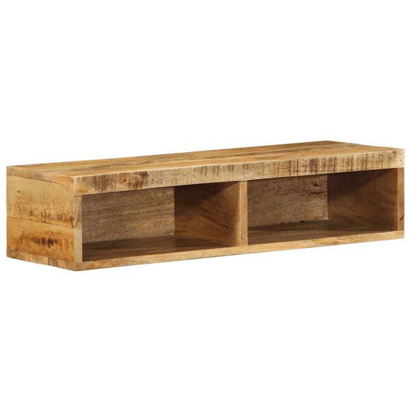 vidaXL Mobile TV a Parete 80x30x19 cm Legno Grezzo Massello di Mango