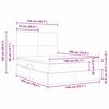 vidaXL Letto con contenitore e materasso Crema 140 x 190 cm Poliestere