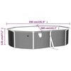 vidaXL Piscina con Pareti in Acciaio Ovale 490x360x120 cm Bianca
