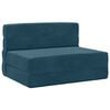 vidaXL Divano Letto Pieghevole Blu 100 x 80 x 60 cm Tessuto