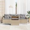 vidaXL Set Divano da Giardino 5 pcs Beige Poly Rattan