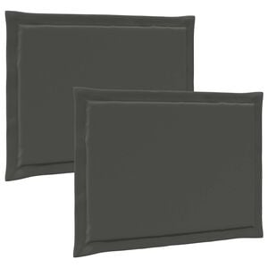 vidaXL Cuscini per Seduta 2 pz Poliestere Antracite 47 x 36 x 2 cm