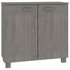vidaXL Credenza HAMAR Grigio Chiaro 85x35x80 cm Legno Massello di Pino