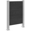 vidaXL Recinzione Contenitore per Rifiuti Grigio 85 x 12 x 115 cm