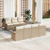 vidaXL Set Divano da Giardino con cuscino 8 pcs Beige polyrattan