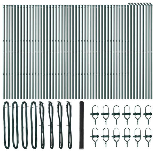 vidaXL Palo della recinzione Grigio 100 x 1,5 m (rete da 36 mm)