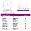 vidaXL Dome Piscina Blu 405 x 405 x 192 cm