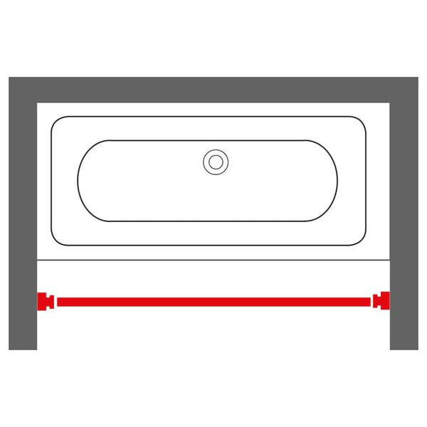 Sealskin Asta Telescopica per Tenda da Doccia 125-220 cm Bianca